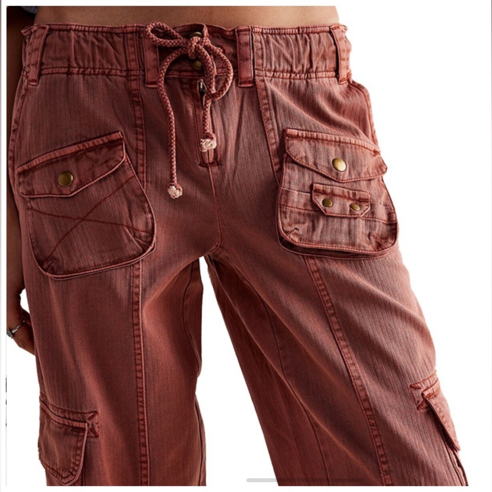 Free people Auburn terracota cargo pants XL
